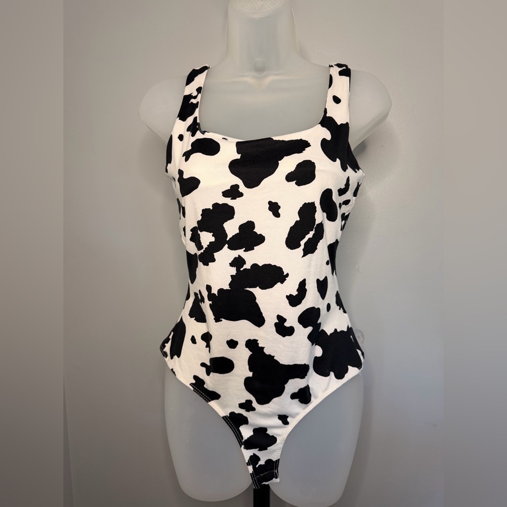 Size Medium Atlar’d State Cow Print Bodysuit